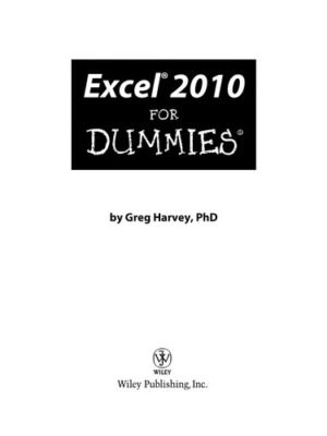 Excel 2010 For Dummies